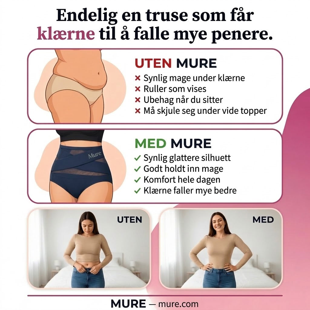 Sømløs formende truse med høyt liv og flat mage-effekt