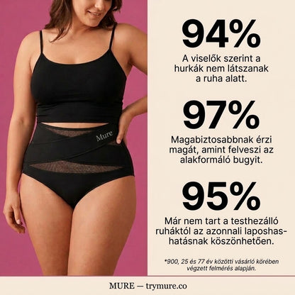 Varrás nélküli, magas derekú alakformáló bugyi laposhas-hatással
