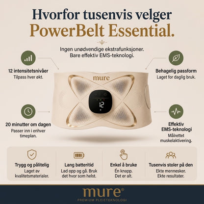 EMS-forming & LED & Varmeterapi PowerBelt®