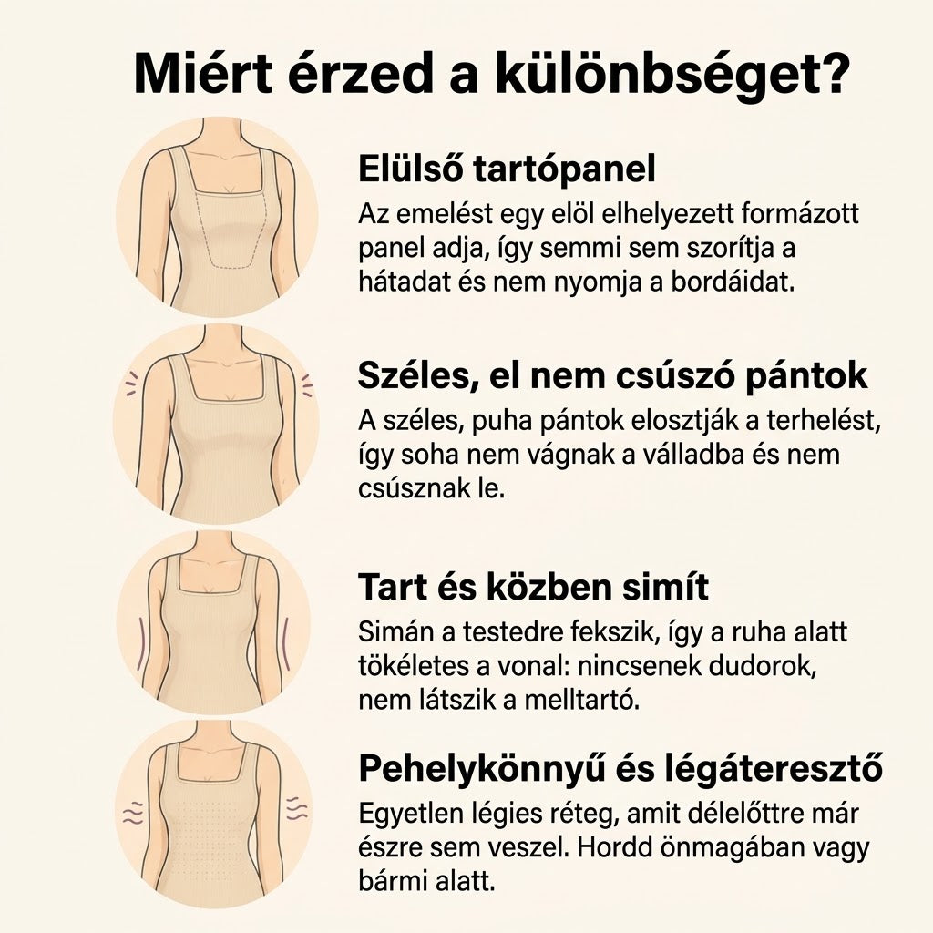 Mure Melltartós Trikó Elöl Rögzítő Tartással