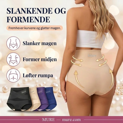 Sømløs formende truse med høyt liv og flat mage-effekt