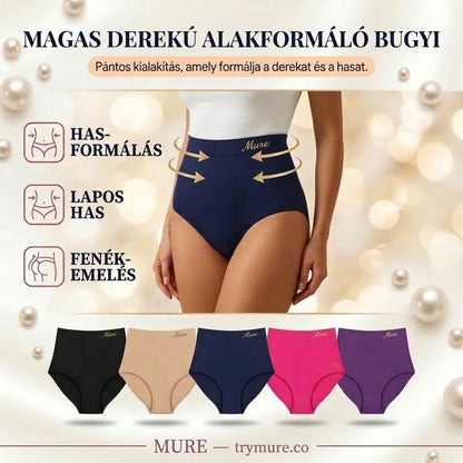 Varrás nélküli, magas derekú alakformáló bugyi laposhas-hatással